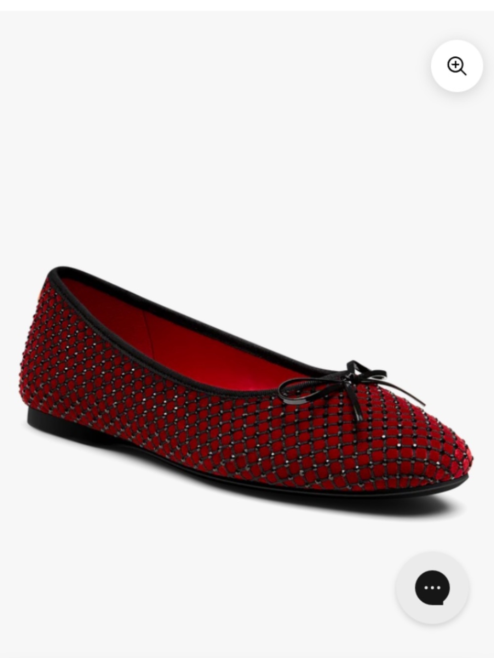 NEW Birdies The Songbird Red Crystal Velvet Sz 6.5
